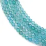 Apatite bleu clair, de forme ronde facetté, 3mm x 40cm
