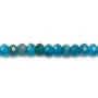 Apatite bleu, en forme de rondelle facetté, 3 * 4mm x 39cm