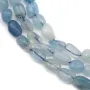 Aigue-marine forme en baroque x 40cm