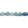Aigue-marine forme en baroque x 40cm