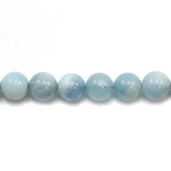 Aquamarine round 11-12mm x 1pc