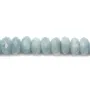 Aigue marine rondelle facette 4x6mm x 40cm