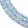 Aigue-Marine Rond 4mm A x 40cm