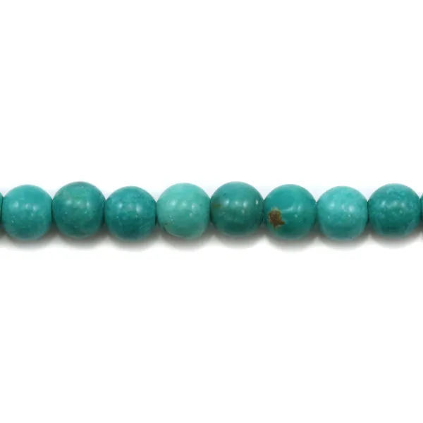 Turquoise traité verte ronde 3mm x 20pcs