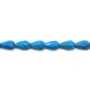 Turquoise reconstitué goutte facette 5x8mm x 40cm