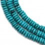 Turquoise reconstituée en forme de rondelle 2x5mm x 40cm