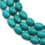 Turquoise reconstitue ovale 11x13mm x 40cm