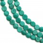 Reconstituted turquoise, in round flat shape, 5mm x 40 cm