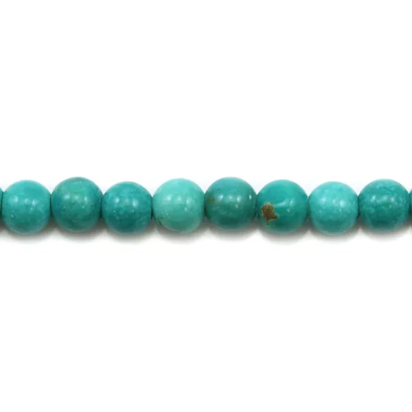 Turquoise traité verte ronde 2mm x 20pcs