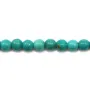 Turquoise traité verte ronde 2mm x 20pcs