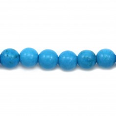 Turquoise  reconstitue  Ronde 4mm x 20 pcs