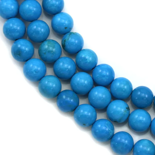 Turquoise reconstitute Round 6mm x 40cm