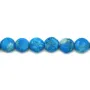 Turquoise reconstituée ronde plate 8mm x 40cm