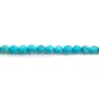 Turquoise reconstitué de forme ronde facetté, mesurant 4mm x 40cm