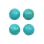 Cabochon turquoise reconstituée rond 8mm x 4 pcs