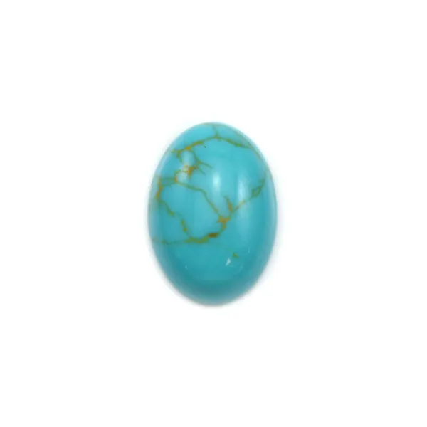 Cabochon Turquoise Reconstitué 10x14mm x 1pc