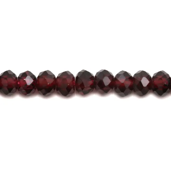 Garnet Faceted Rondelle 6mm x 10 pcs
