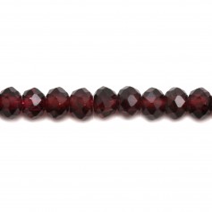 Garnet Faceted Rondelle 6mm x 10 pcs