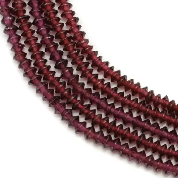 Granato Rondella Sfaccettata 2x3mm x 39cm