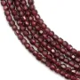 Grenat en forme de cube facette 2mm x 40cm