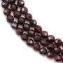 Grenat Rond Facette 4mm x 40cm
