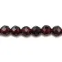 Grenat Rond Facette  4mm x 10pcs