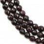 Grenat Rond Facette 6mm x 40cm