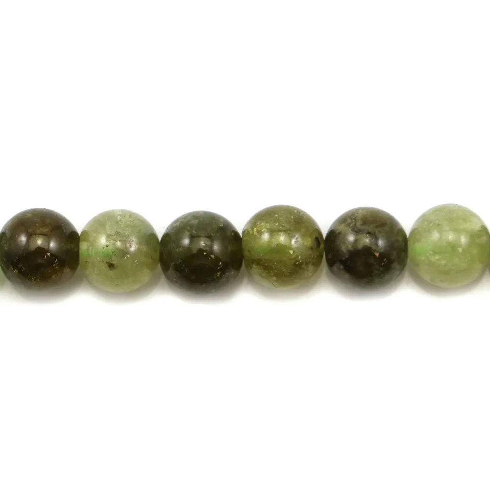 Grenat vert rond 8mm x 40cm