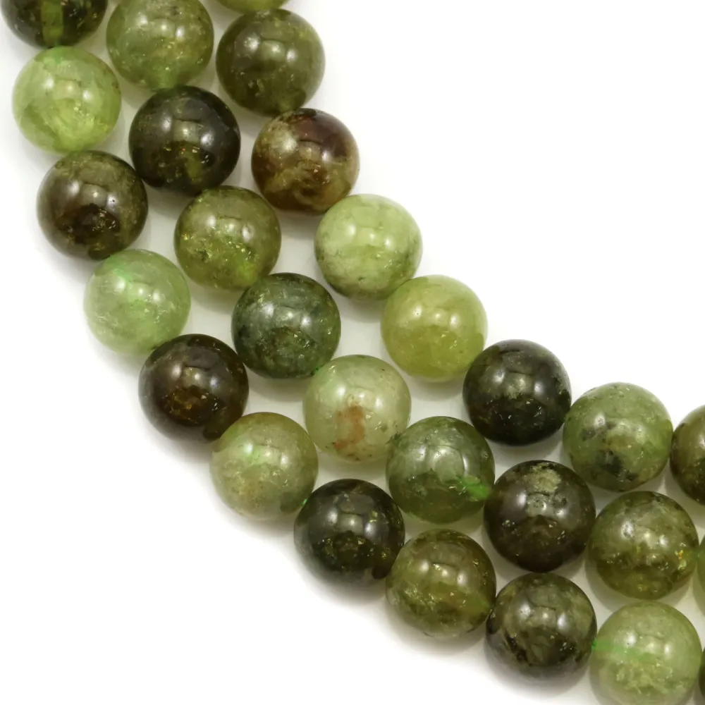 Grenat vert rond 8mm x 40cm
