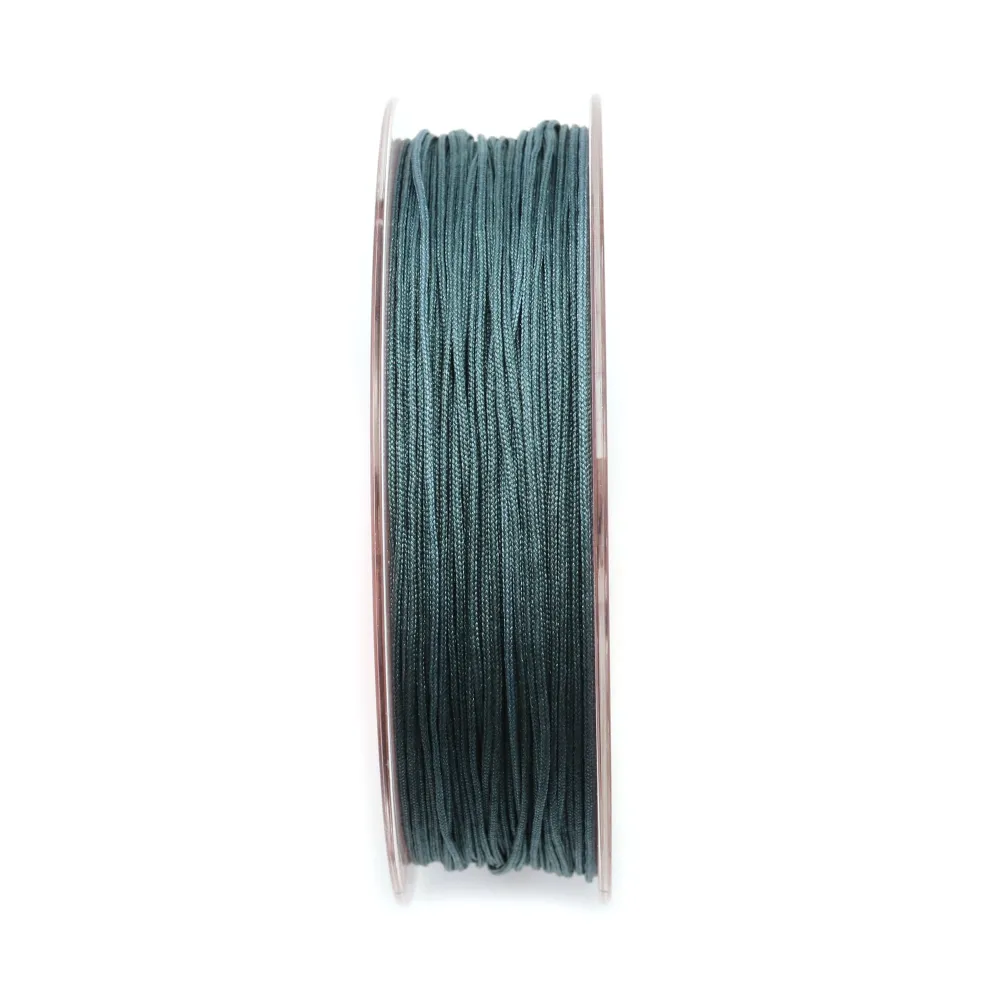 Fil polyester de couleur bleu canard, 0.8mm x 30m