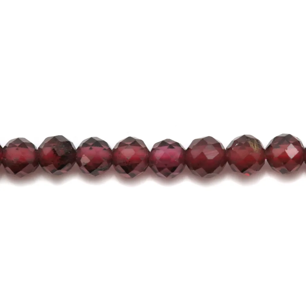 Lot De Grenats Rhodolite Naturels à Facettes Rondes - Diamètre ~2.25 Mm - Origine Mozambique