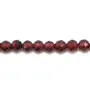 Grenat rondelle facette 1.7x1.8mm x 33 cm