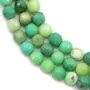 Agate d'herbe verte ronde facette 6mm x 40cm