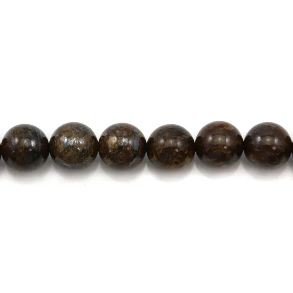 Bronzite ronde 12mm x 4 pcs