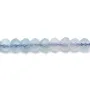 Aguamarina, redonda facetada, 2,5x4mm x 39cm, calidad A