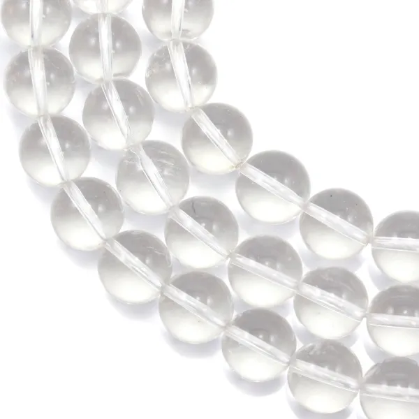 Cristal de roche Ronde 14mm x 40cm
