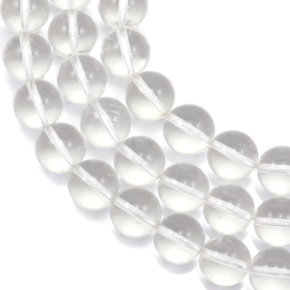 Cristal de roche Ronde 14mm x 40cm