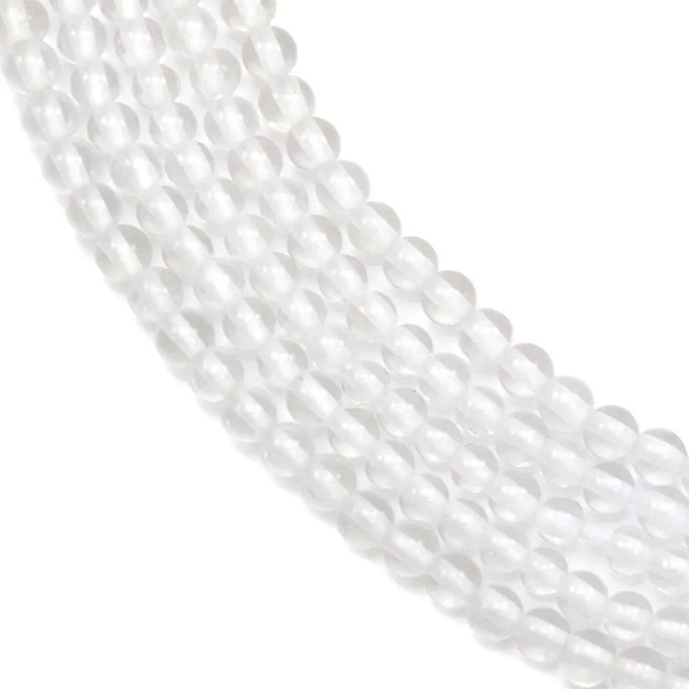 Fil 39cm Perles En Cristal Quartz Galets Roulés - Lot 50 Pièces 8-11mm - Neuf