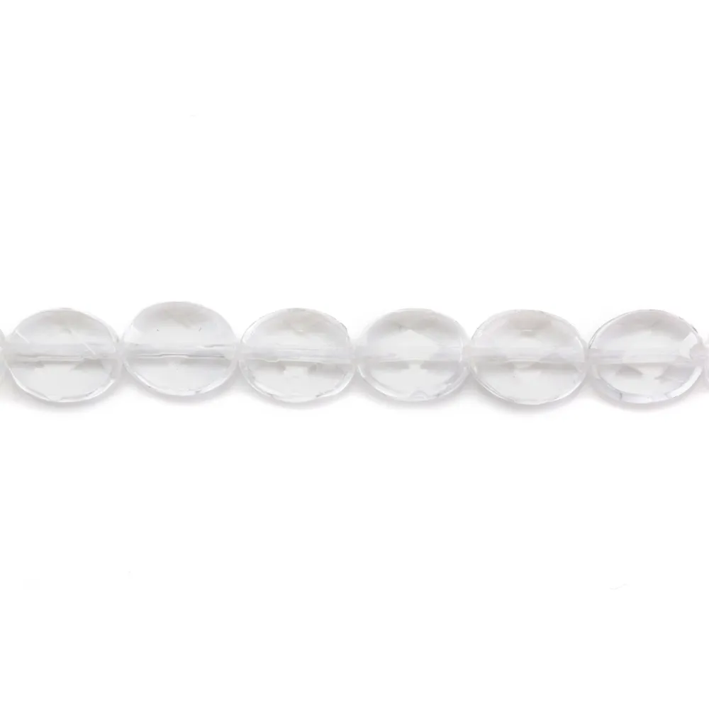 Cristal de roche Ovale Facette 8x10mm x 2 st