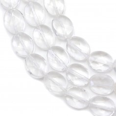 Rock Crystal Quartz Faceted Oval 10x14mm x 40cm