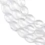 Cristal de roche Ovale Facette 10x14mm x 40cm