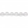 Rock Crystal Quartz Faceted Oval 10x14mm x 40cm