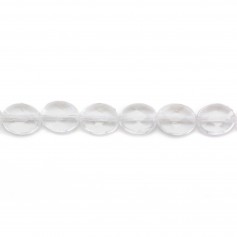 Rock Crystal Quartz Faceted Oval 8x10mm x 2pcs