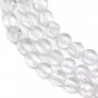 Cristal de roche Rond Plat Facette 8mm x 40cm