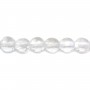 Cristal de roche Rond Plat Facette 8mm x 40cm