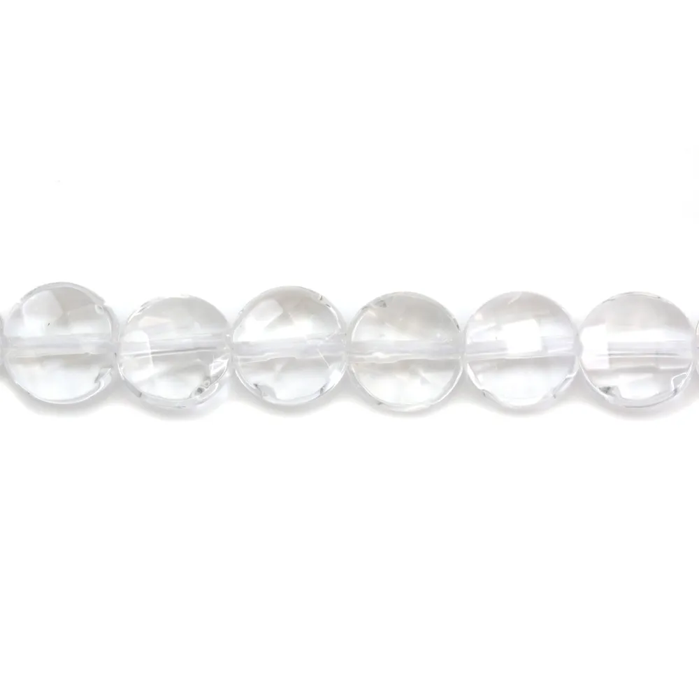 Cristal de roche Rond Plat Facette