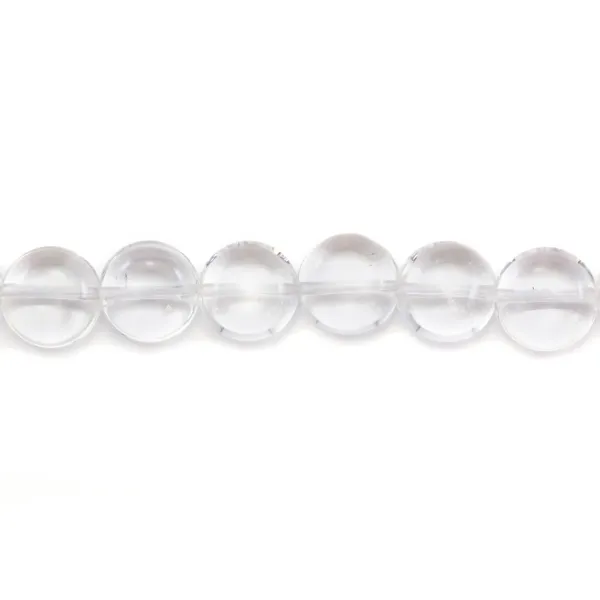 Cristal de roche Rond Plat 10mm x 4 pcs