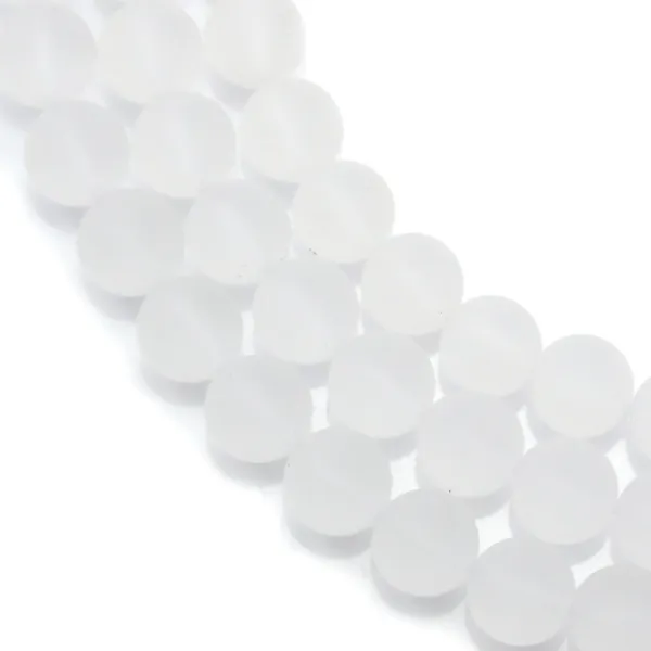 Cristal de roche ronde matte 8mm x 40cm