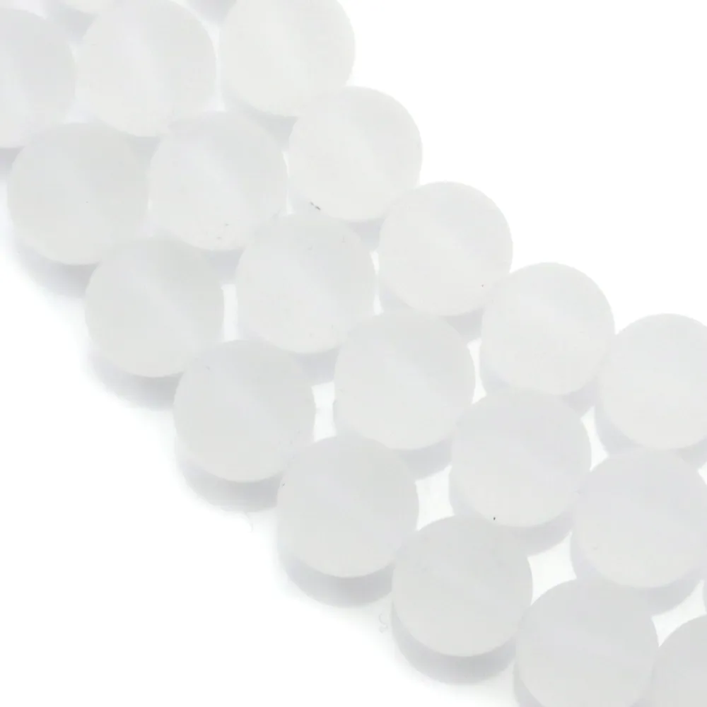 Rock crystal quartz mat round 10mm x 40cm