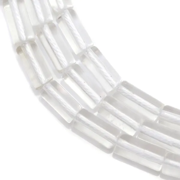 Rock crystal quartz tube 4x8mm x 40cm